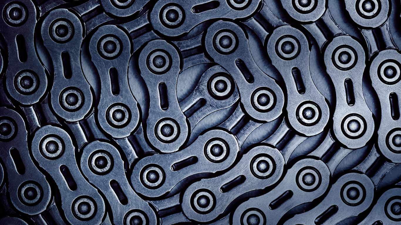 Close-up of bicycle chain