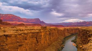 美国亚利桑那州，大峡谷国家公园，科罗拉多河与大理石峡谷 (© Gavin Heffernan/Shutterstock)(Bing China)