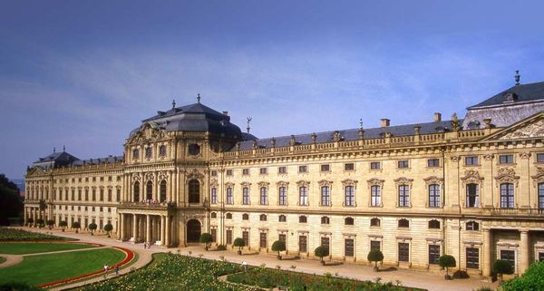 Rückseite der Fürstbischöflichen Residenz in Würzburg