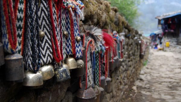 Yak bells for sale in Namche Bazaar, Nepal