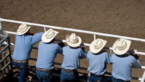 Spectators at the annual Calgary Stampede (© Pete Ryan/Getty Images)(Bing Canada)