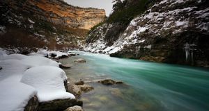 Neige au pied des gorges du Verdon, parc naturel régional du Verdon, région Provence-Alpes-Côte d'Azur (© Michel Cavalier/Getty Images) &copy; (Bing France)