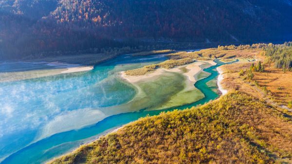 The Isar river, Isarwinkel, Lenggries, Germany