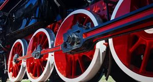 Red wheels of steam train (© Svetlana Gryankina/Age Fotostock) &copy; (Bing United Kingdom)