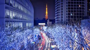 けやき坂のイルミネーション, 東京 (© Kinsei-TGS/Getty Images)(Bing Japan)