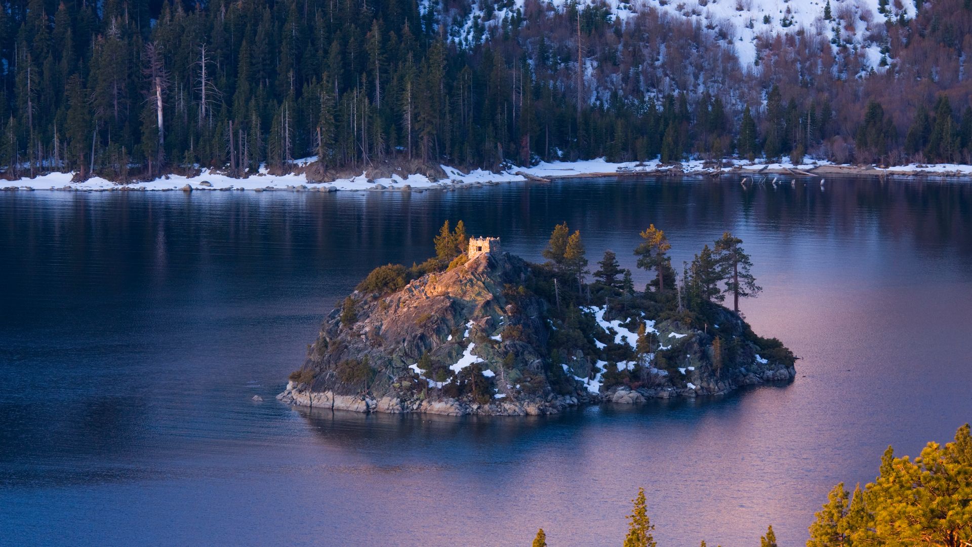 Emerald Bay e Fannette Island, Lago Tahoe, California, USA