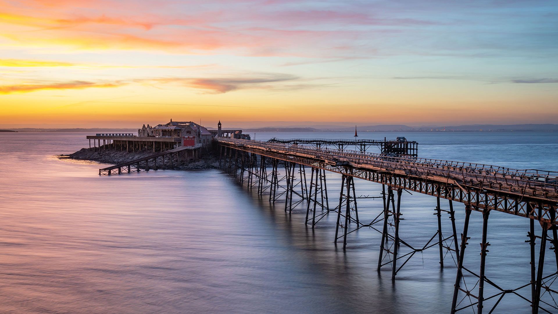Birnbeck Pier, Bristol Channel, Weston-super-Mare, England