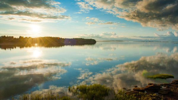 Sunset on the north shore of Prince Edward Island, Canada