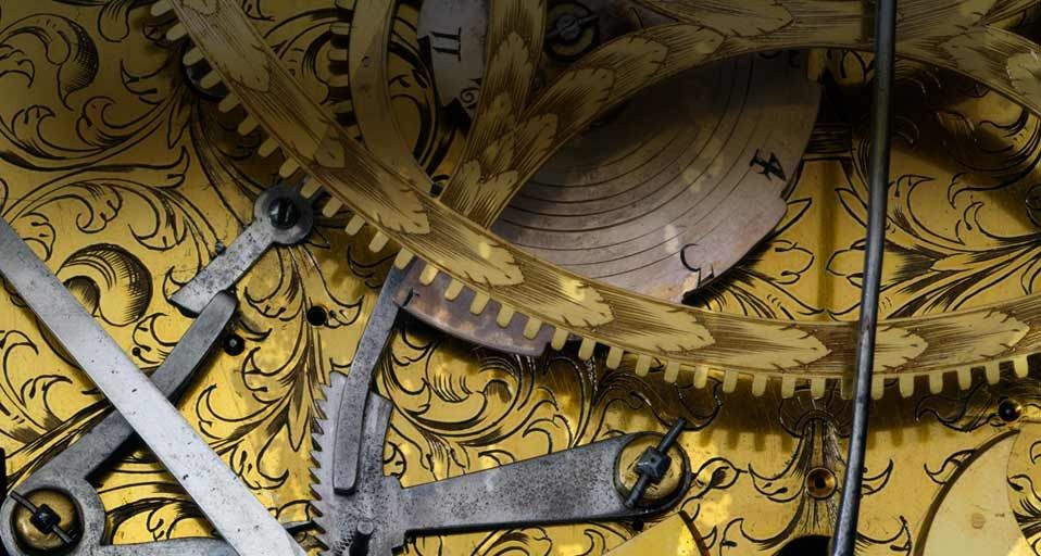 Pedestal astronomical clock, circa 1695