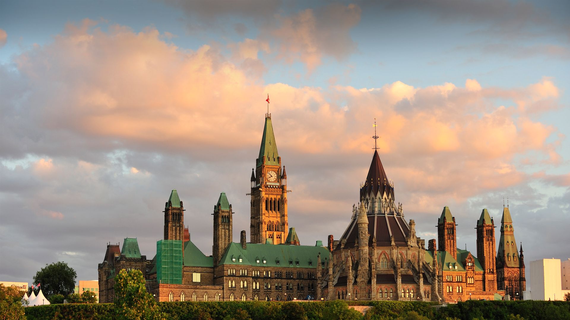 Ottawa Parliament Buildings Sunset View, Canada