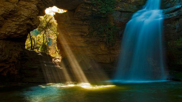Limestone cliffs in Foradada, Catalonia, Spain