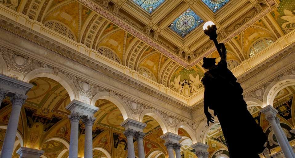 Atrium of the Library of Congress in Washington, DC