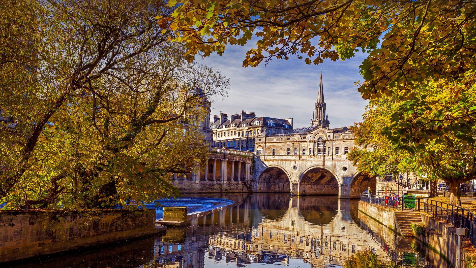 L’Avon traversant la ville de Bath, Angleterre