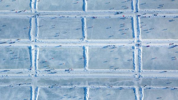 USA Pond Hockey National Championships at Dollar Lake in Eagle River, Wisconsin