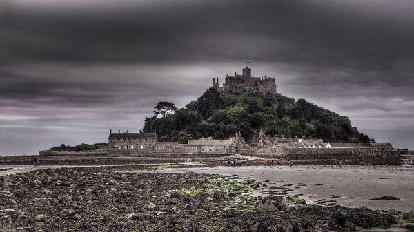 St Michael's Mount, off the coast of Marazion, Cornwall, England