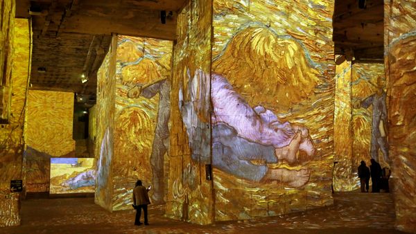 The Carrières des Lumières exhibit of Vincent van Gogh, Les Baux-de-Provence, France
