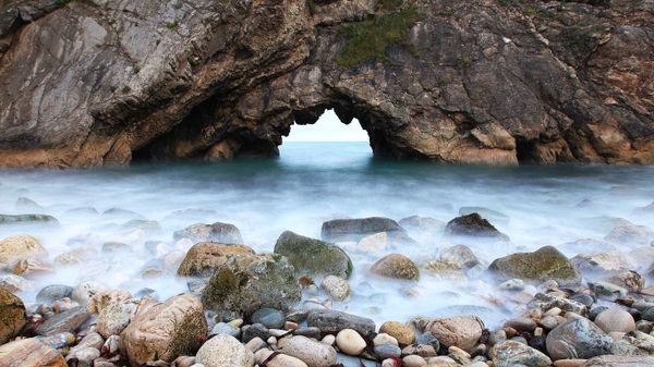 Stair Hole near Lulworth Cove in Dorset, England