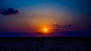 Annular eclipse over New Mexico, USA, 20 May 2012 (© ssucsy/Getty Images)(Bing Australia)
