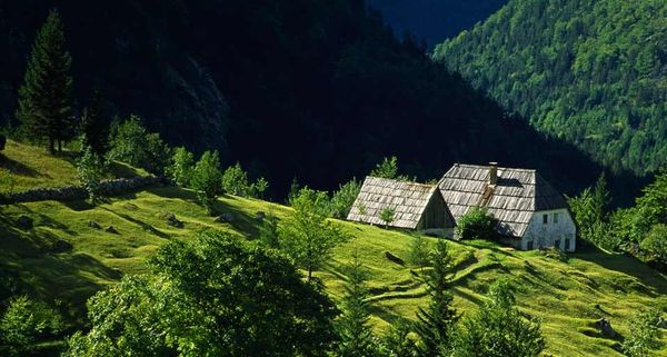Landscape near Trenta, in the Triglav National Park, Slovenia