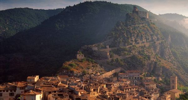 Village of Entrevaux in Provence, France
