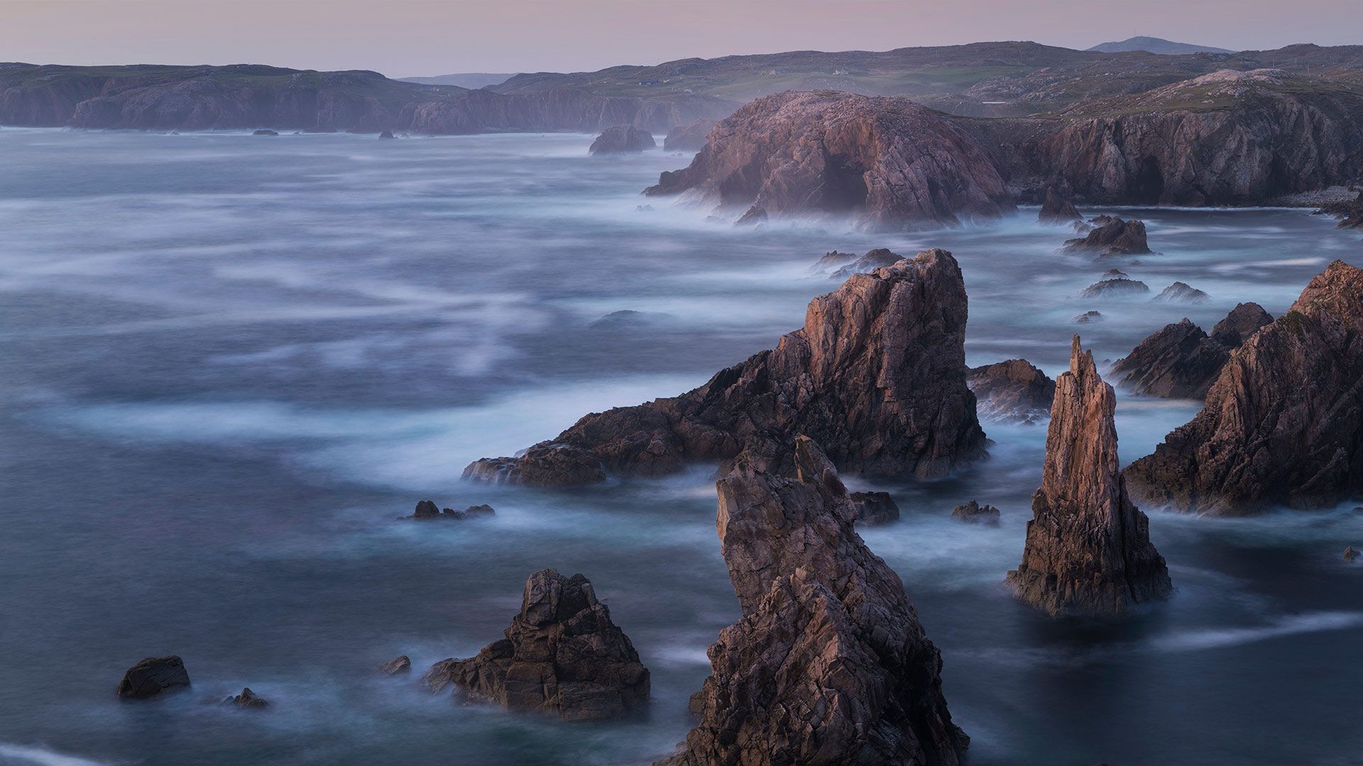 Sea stacks on the Isle of Lewis, Outer Hebrides, Scotland