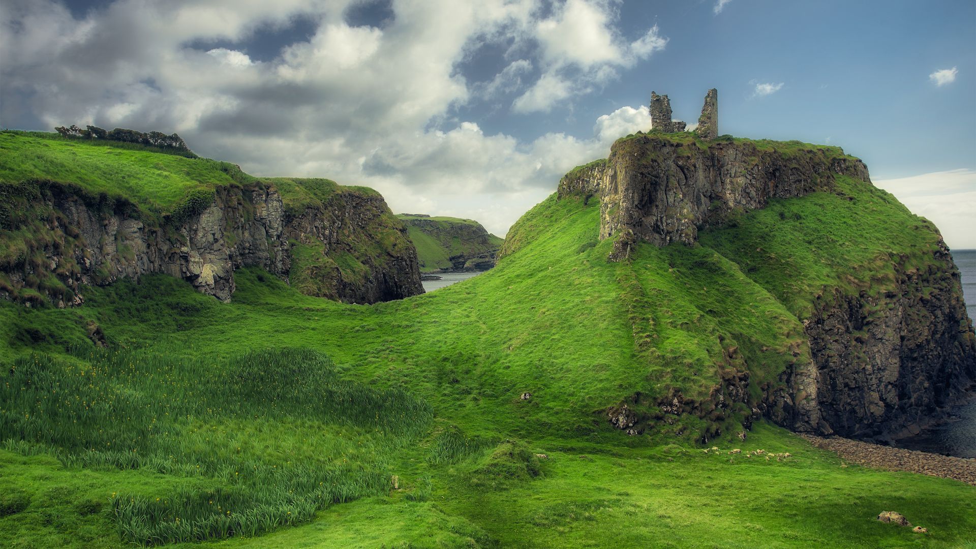 Ruins of Dunseverick Castle, County Antrim, Northern Ireland