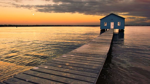 Boathouse on Matilda Bay in Perth, Western Australia